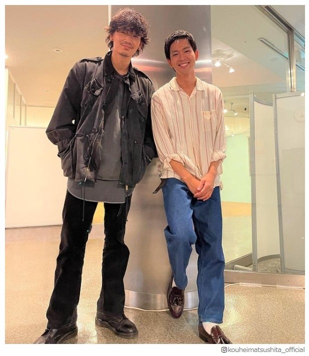 綾野剛＆松下洸平「MIU404」ぶり再会「眩しいほど“きゅるきゅる”な松ちゃん」