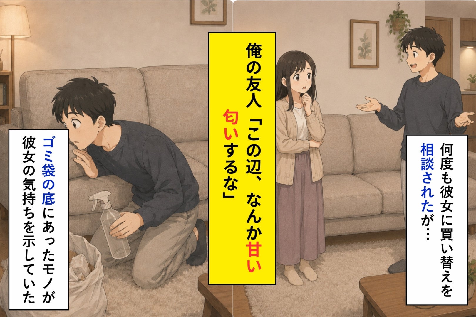 「捨てるのも金がかかるだろ」元カノと買ったソファを使い続けた俺が、ゴミ袋の底で見つけたもの