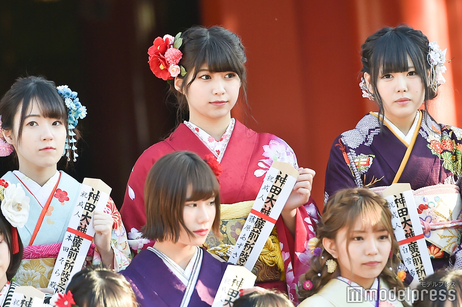 本田そら、藤原あずさ、白雪希明／AKB48グループ成人式記念撮影会 （C）モデルプレス