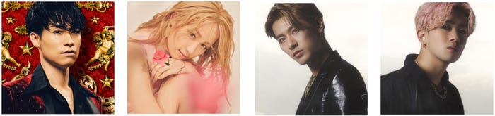 EXILE TETSUYA、Dream Ami、深堀未来(BALLISTIK BOYZ)、奥田力也(BALLISTIK BOYZ)(提供写真)