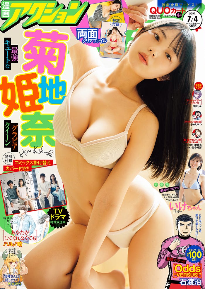 「漫画アクション」No.13(6月20日発売)表紙:菊地姫奈(画像提供:双葉社)