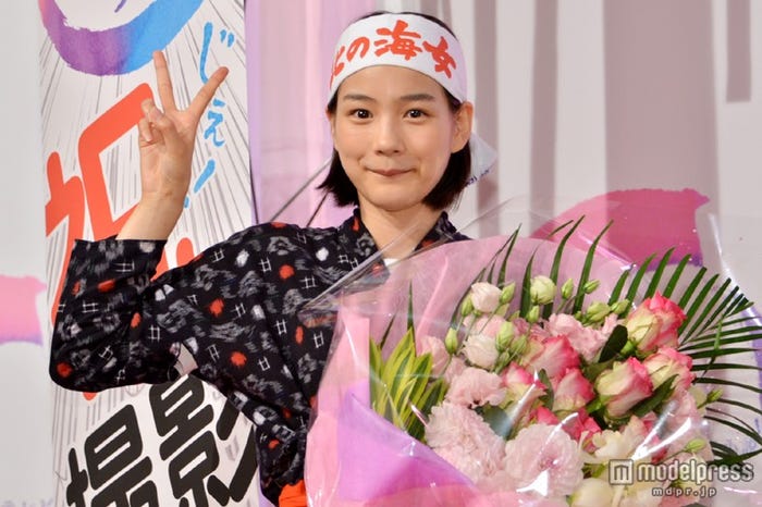 「あまちゃん」クランクアップ取材会に出席した能年玲奈