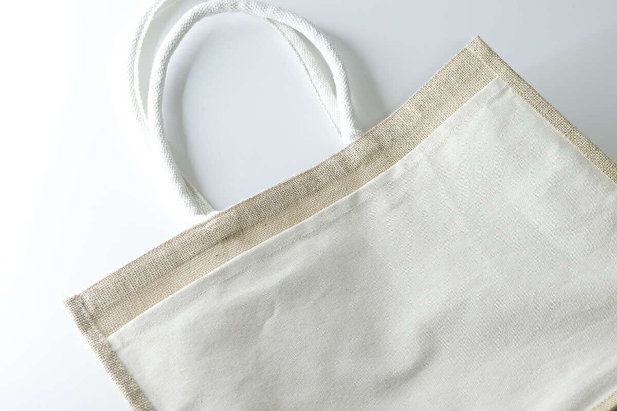 コットンポケット付ジュートバッグ（46cm×34cm×20cm）　デザイン