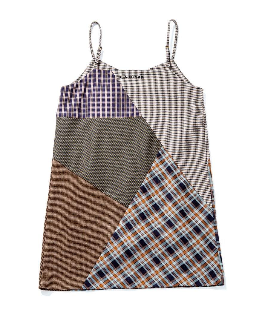 「REDYAZEL」BLACKPINKコラボチェックパッチワークミニワンピース （提供写真）