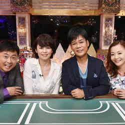 （左から）河本準一、中島知子、名倉潤、華原朋美（画像提供：テレビ東京）
