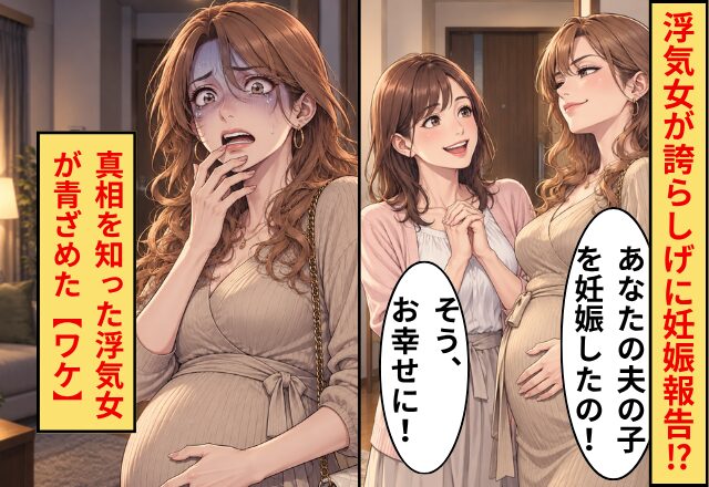 浮気女「あなたの夫の子を妊娠したの！」妻「そう、お幸せに！」⇒真相を知った浮気女が青ざめた【ワケ】