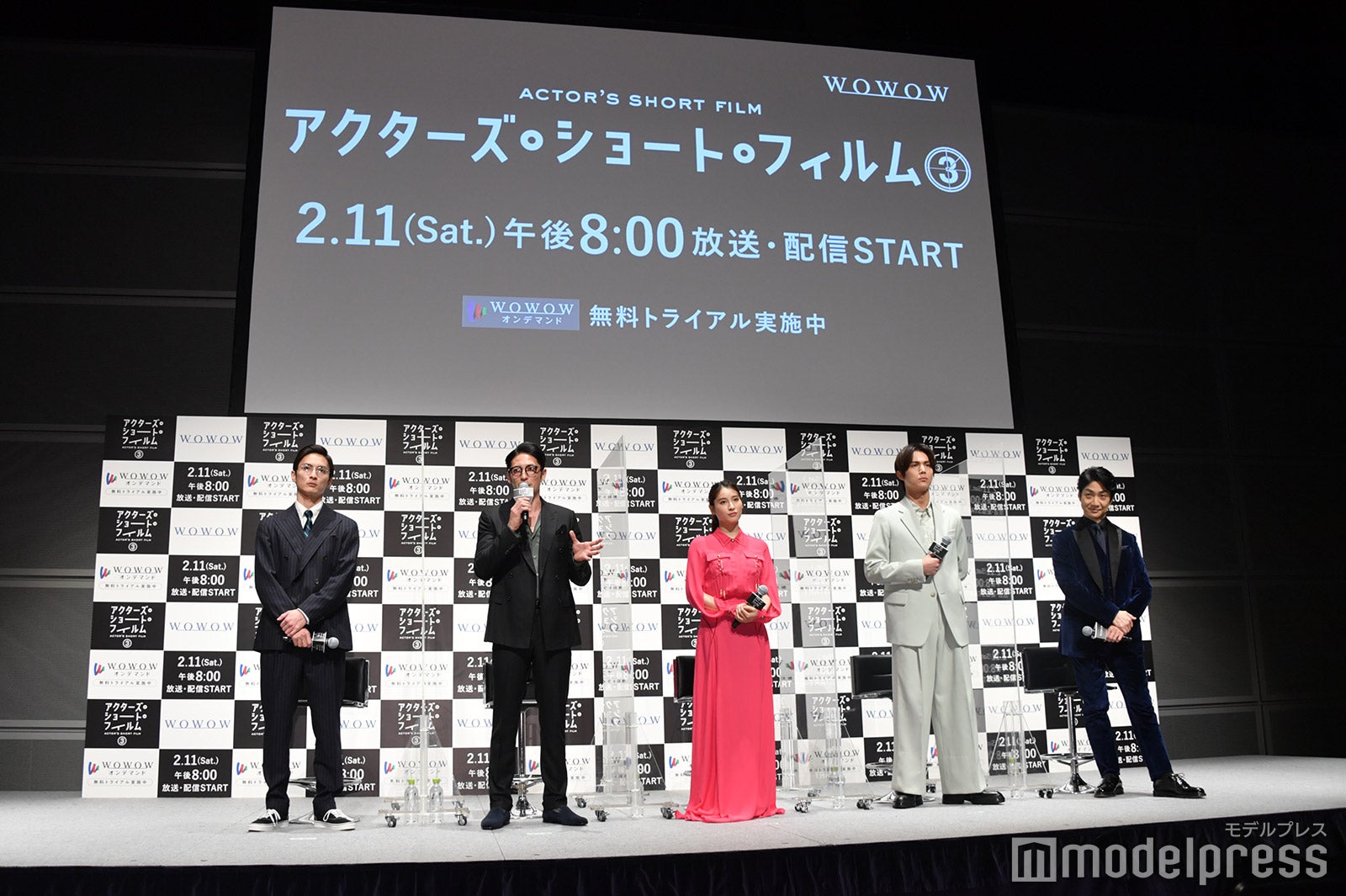 （左から）高良健吾、玉木宏、土屋太鳳、中川大志、野村萬斎（C）モデルプレス