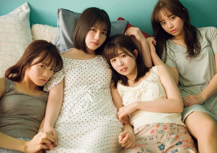 宮田愛萌、渡邉美穂、松田好花、濱岸ひより(C)細居幸次郎/週刊プレイボーイ