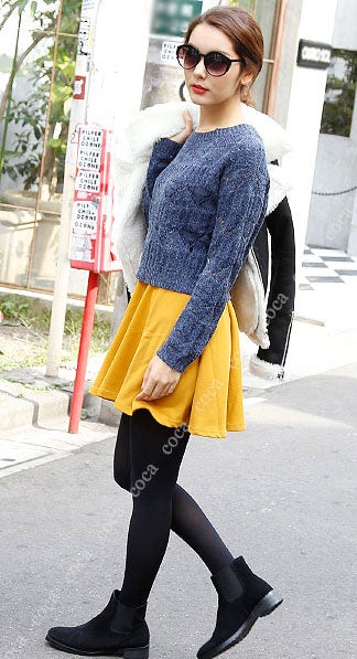 モヘア風透かし編みショート丈ニット「coca」1,990円（税込）／画像提供：coca