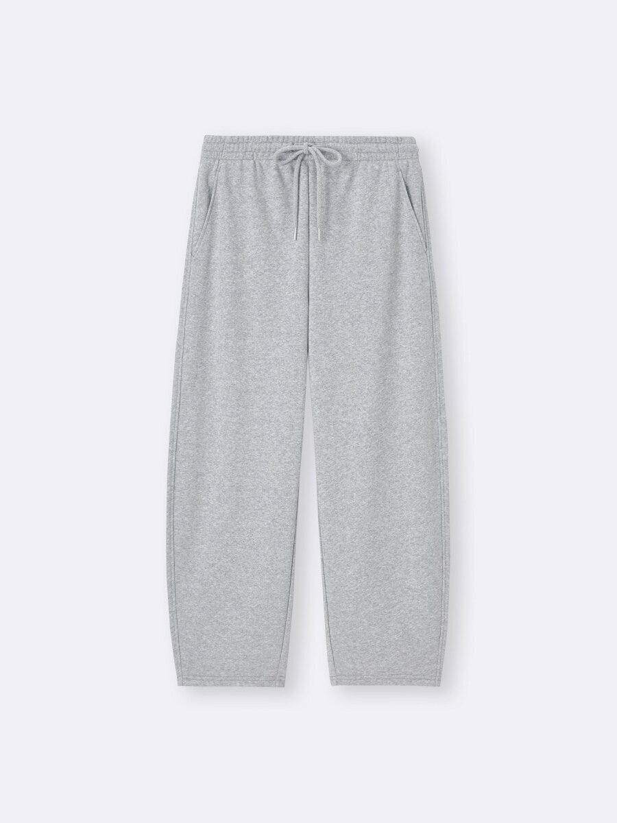 2026gu大人女性おすすめグレースウェットバレルアンクルパンツ