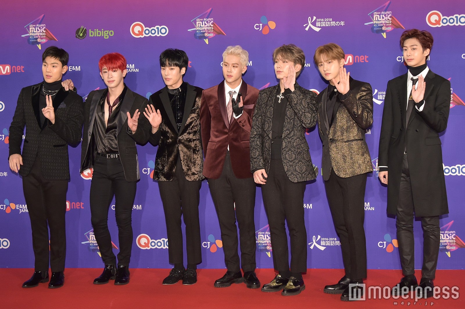 MONSTA X「2017 MAMA in Japan」レッドカーペットに登場 - モデルプレス