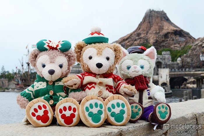 クリスマス仕様のダッフィーたち