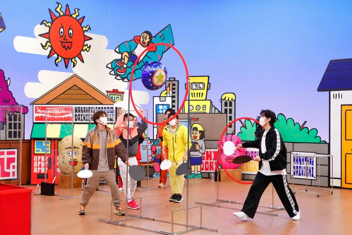 (左から)岩田剛典、山内健司、大悟、濱家隆一、博多華丸、ディーン・フジオカ(C)カンテレ