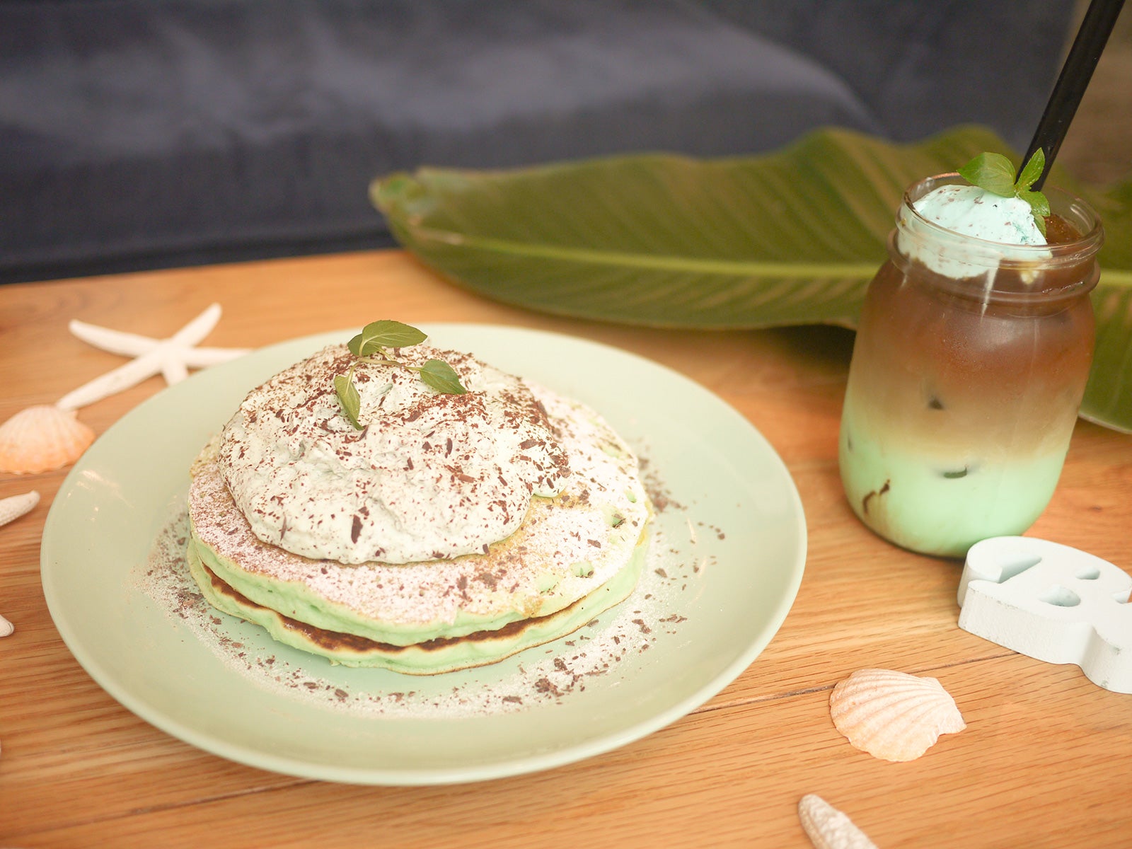 チョコミントパンケーキ／画像提供：シナモンズレストラン