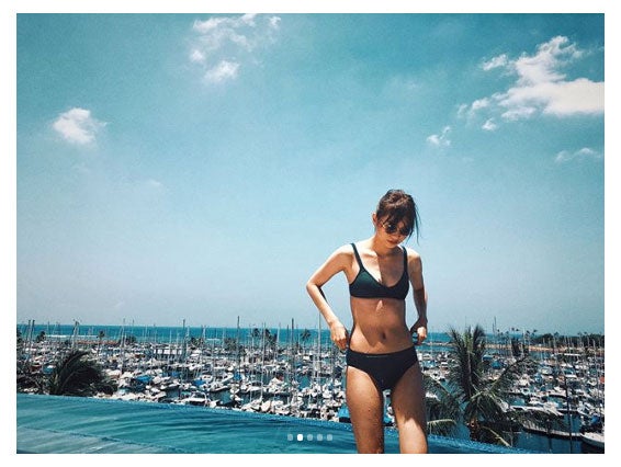 内田理央、ビキニ姿で美ボディあらわ　抜群のプロポーションに絶賛の声