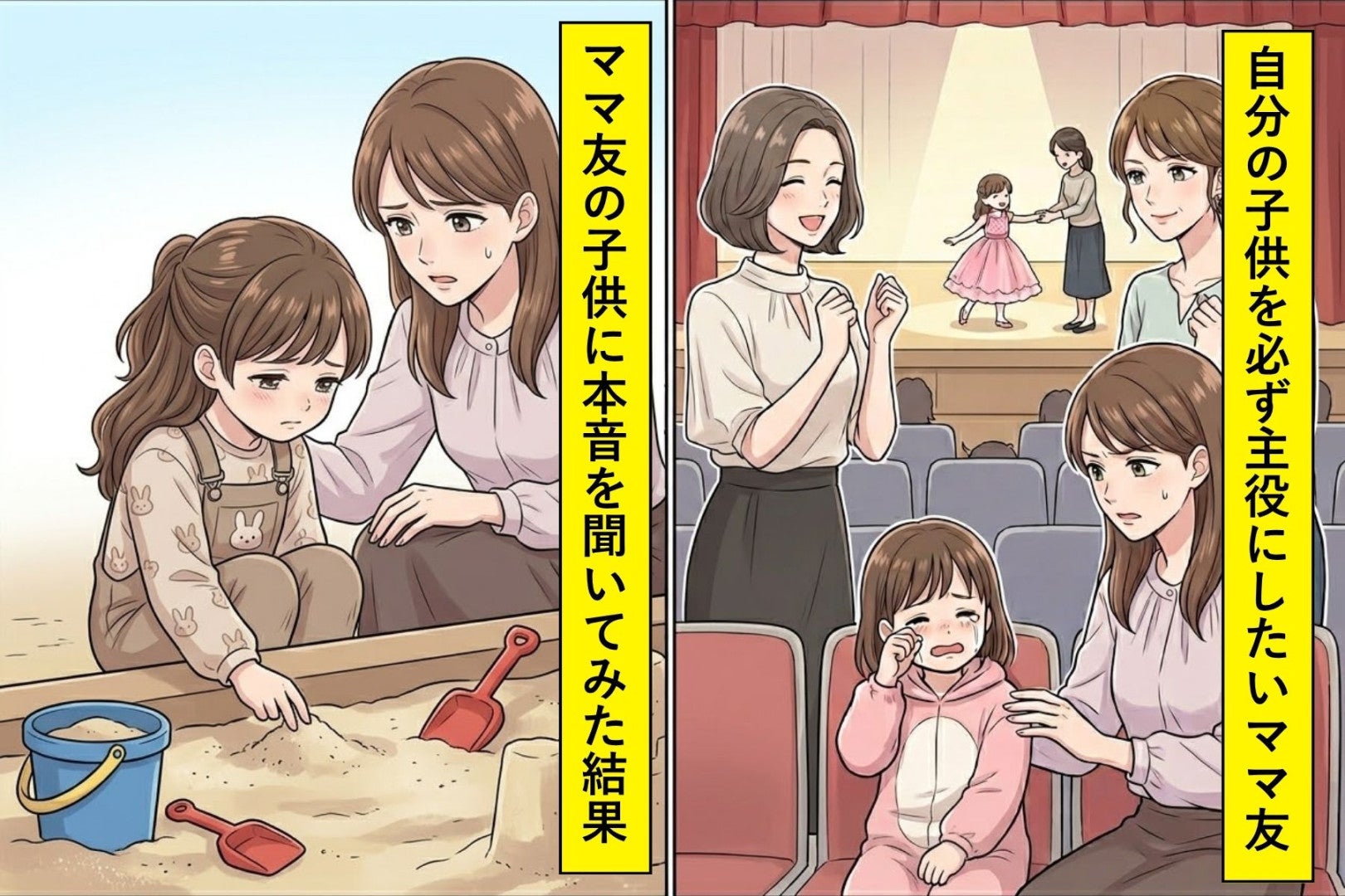 自分の子供を必ず主役にしたいママ友→ママ友の子供に本音を聞いてみた結果