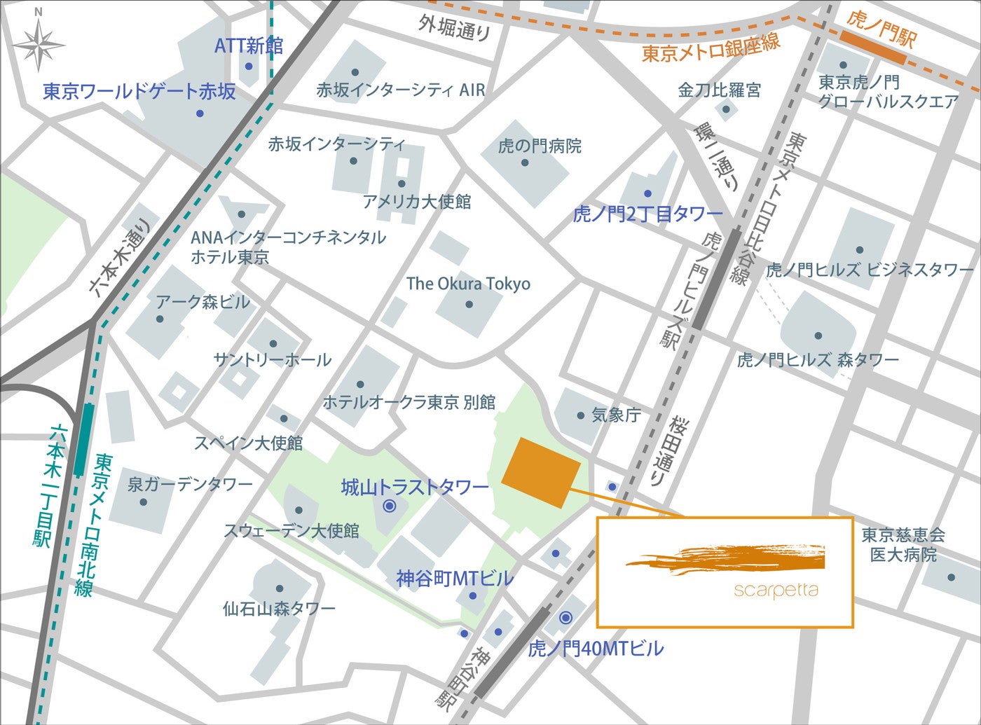 アクセスマップ／提供画像 スカルペッタ東京／提供画像
