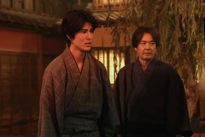 寛一郎、岡部たかし「ばけばけ」第16話(C)NHK