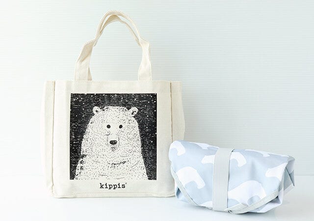 宝島社　ムック本　雑誌　付録　kippis（R）保冷クロス＆ランチトートバッグSET