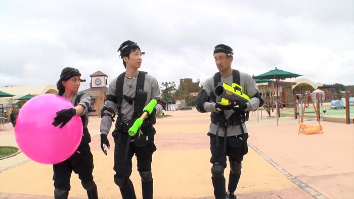 (左から)田中理恵、水谷隼、山中慎介 (C)フジテレビ