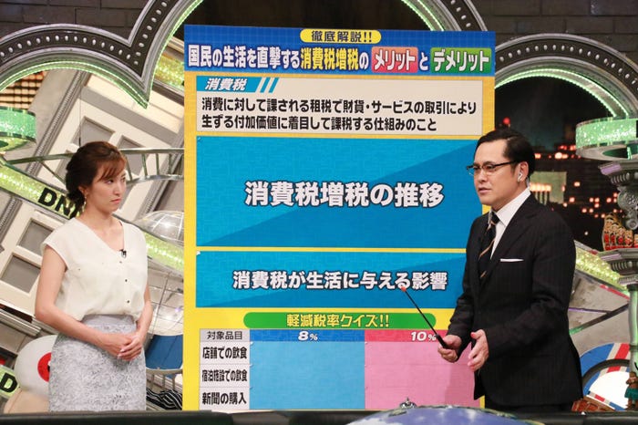 小澤陽子アナウンサー、有田哲平(C)フジテレビ