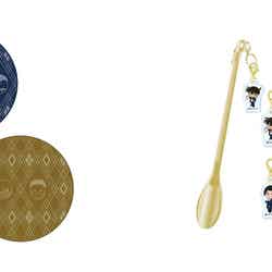 スーベニア:プレート(全3種)税込2,200円、チャーム付きマドラー(ランダム8種)税込1,100円(C)青山剛昌/小学館・読売テレビ・TMS 1996