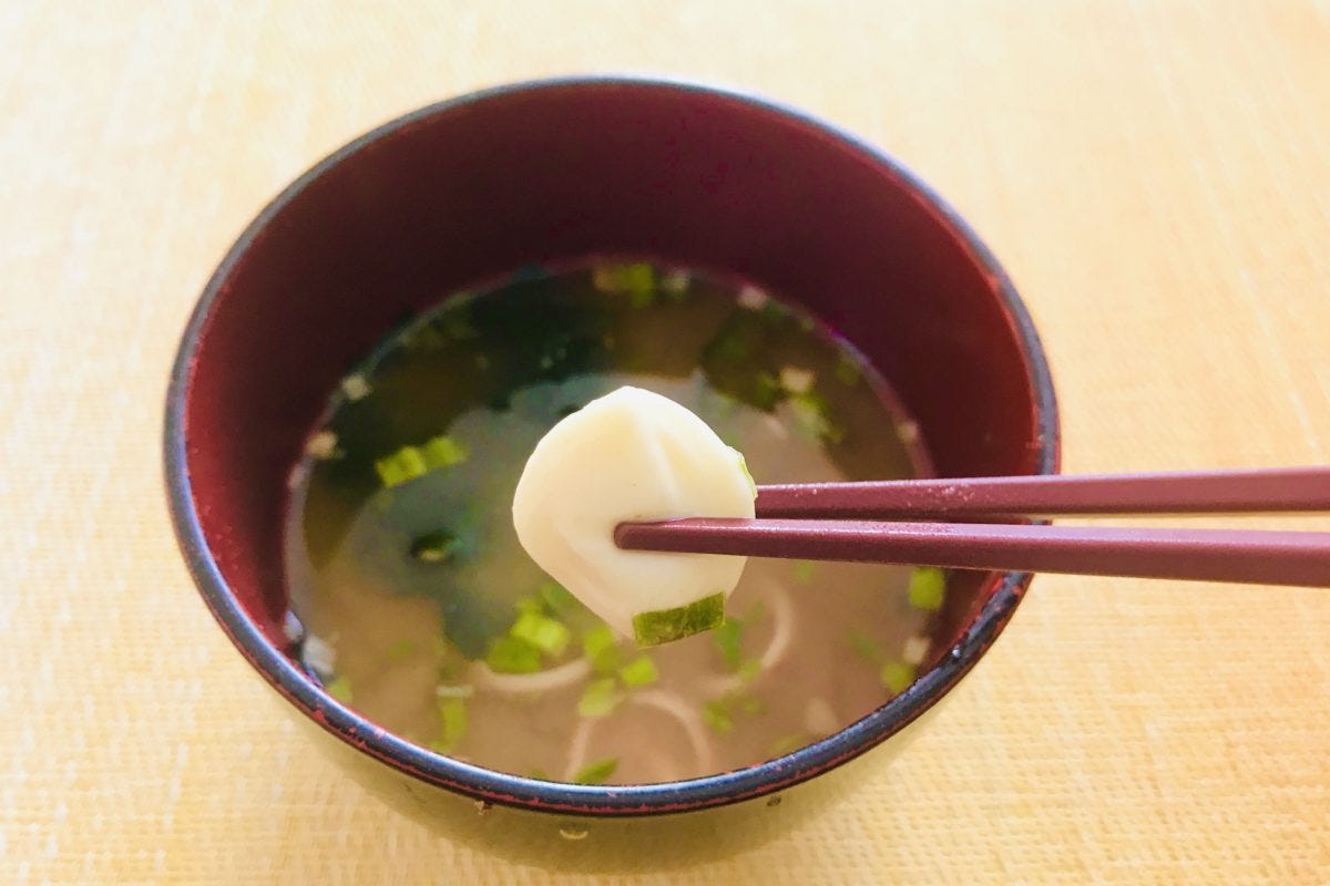 インスタントみそ汁＋チーズ