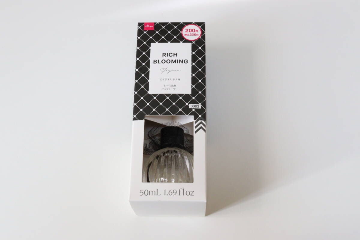 レース装飾ディフューザー（50mL、リッチブルーミング）　パッケージ