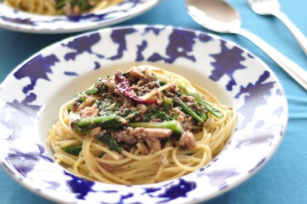 イワシ缶のペペロンチーノ