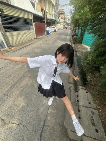 CANDY TUNE 福山梨乃、制服姿のオフショット公開にファン歓喜「やばい可愛いバブい」