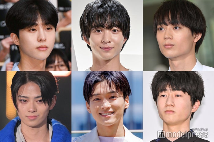 （上段左から）キム・ムジュン、鈴木仁、水沢林太郎（下段左から）岩瀬洋志、松本怜生、坂本愛登（C）モデルプレス