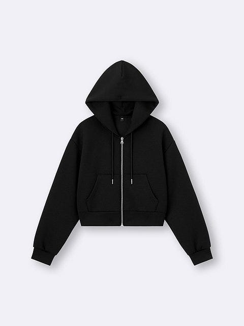 GU パフスウェットフルジップパーカ GUのパフスウェットフルジップパーカ