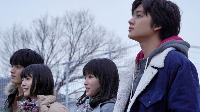 赤楚衛二、浜辺美波、福本莉子、北村匠海(C)2020映画「思い、思われ、ふり、ふられ」製作委員会 (C)咲坂伊緒/集英社