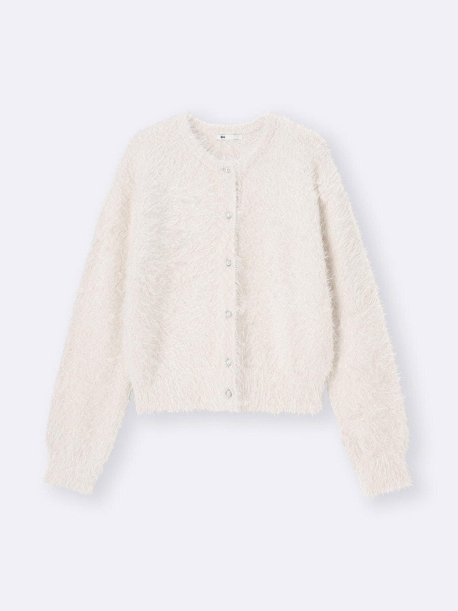 GU シャイニークルーネックカーディガン GUのシャイニークルーネックカーディガン