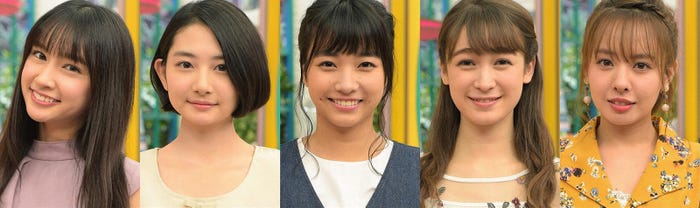 (左から)小泉遥、小室ゆら、坂ノ上茜、藤井サチ、山田菜々(C)TBS