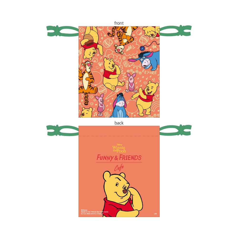 巾着（FUNNY）税込1,430円（C）Disney．Based on the &quot;Winnie the Pooh&quot; works by A．A．Milne and E.H. Shepard．