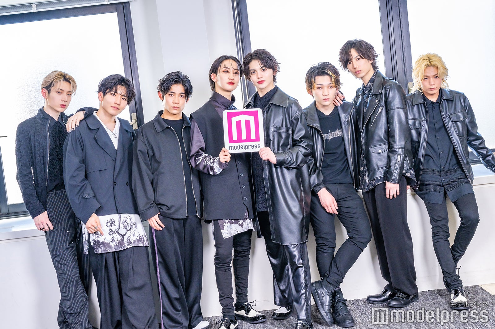 （左から）西垣道隆、道木来明、藤岡孝成、P→★、丸尾隼、後町和輝、有薗莞爾、kice （C）モデルプレス