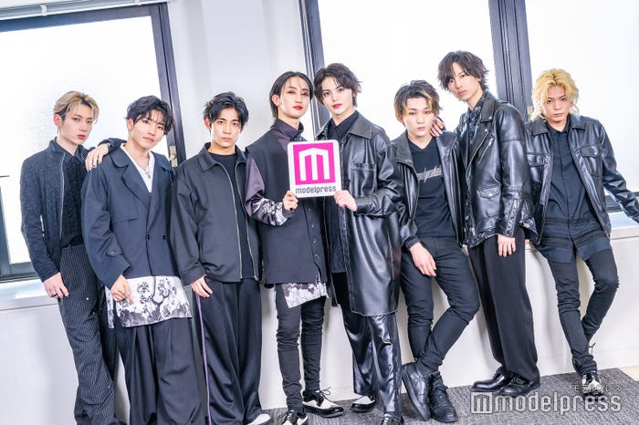 (左から)西垣道隆、道木来明、藤岡孝成、P→★、丸尾隼、後町和輝、有薗莞爾、kice (C)モデルプレス