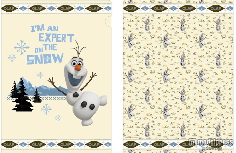 クリアファイル4枚セット（アナ＆エルサ、オラフのデザインのクリアファイルが4枚セット）／（C）Disney