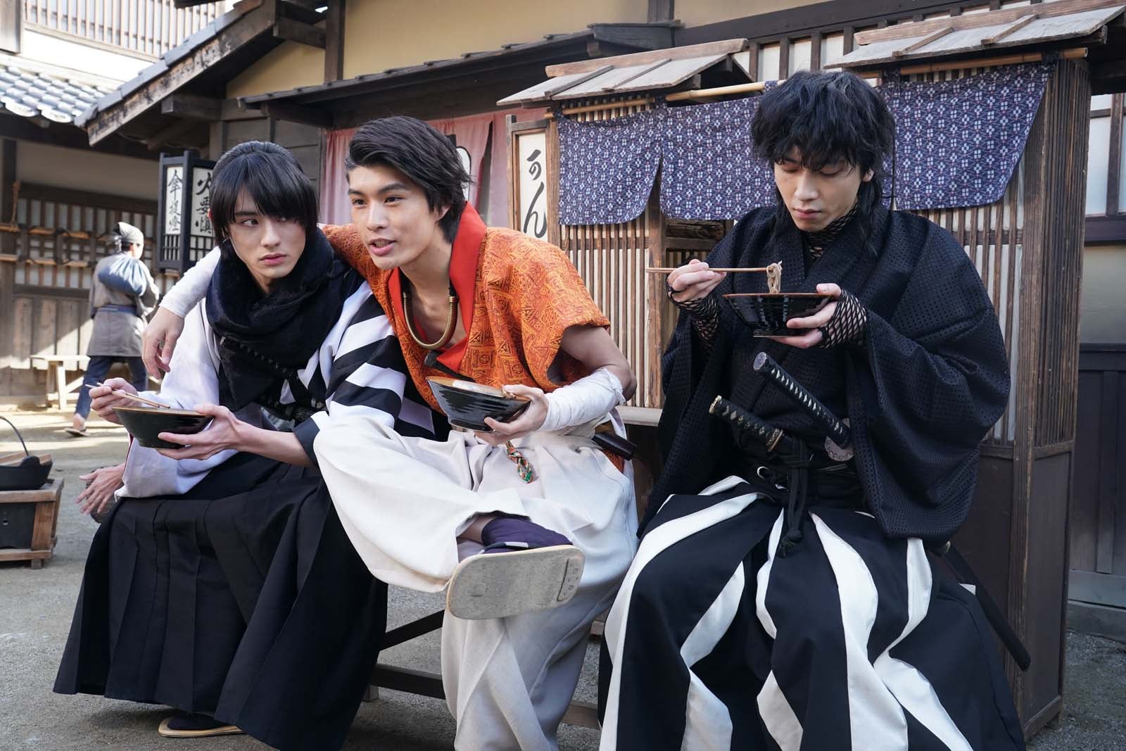 （左から）前田拳太郎、柊太郎、庄司浩平「君とゆきて咲く～新選組青春録～」第6話より（C）テレビ朝日