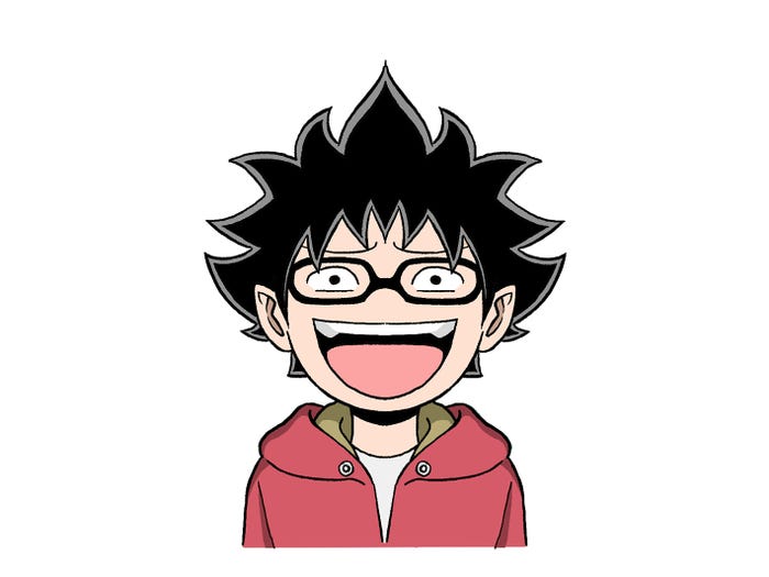 麻生周一氏 自画像イラスト(提供写真)