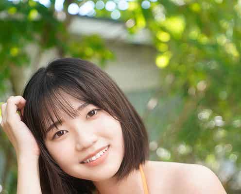 「ミスマガジン2022」咲田ゆな、美谷間くっきり 初々しいグラビア披露