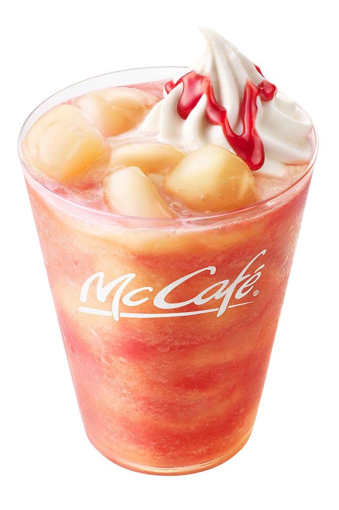 桃とフランボワーズのスムージー/画像提供:日本マクドナルド
