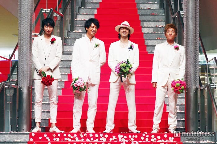 BeeTVドラマ『最上のプロポーズ』配信記念イベントに登場した(左から)向井理、斎藤工、金子ノブアキ、小出恵介