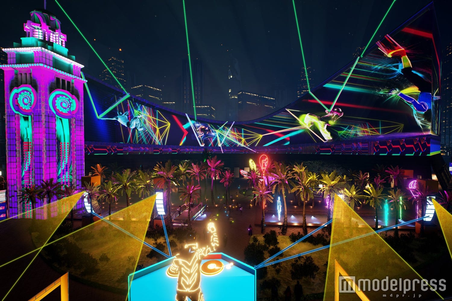 香港で幻想的なレーザー&ド派手DJプレイ 音と光のショーがパワーアップ