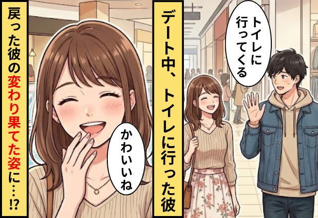 ショッピングモールのトイレに行った彼。戻った彼が”変わり果てた姿”になっており…彼女「かわいいね」