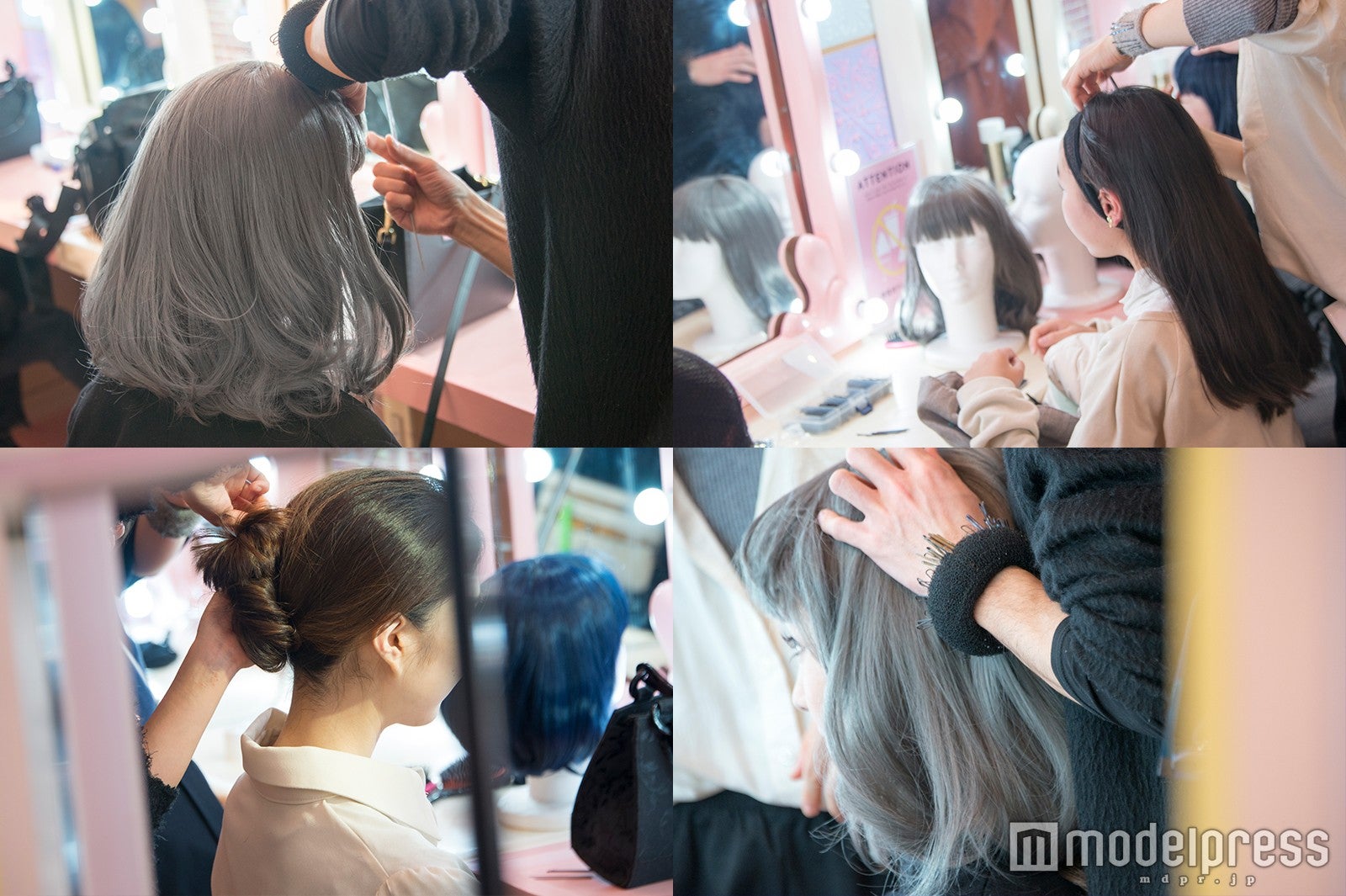 ヘアカラー体験の様子（C）モデルプレス
