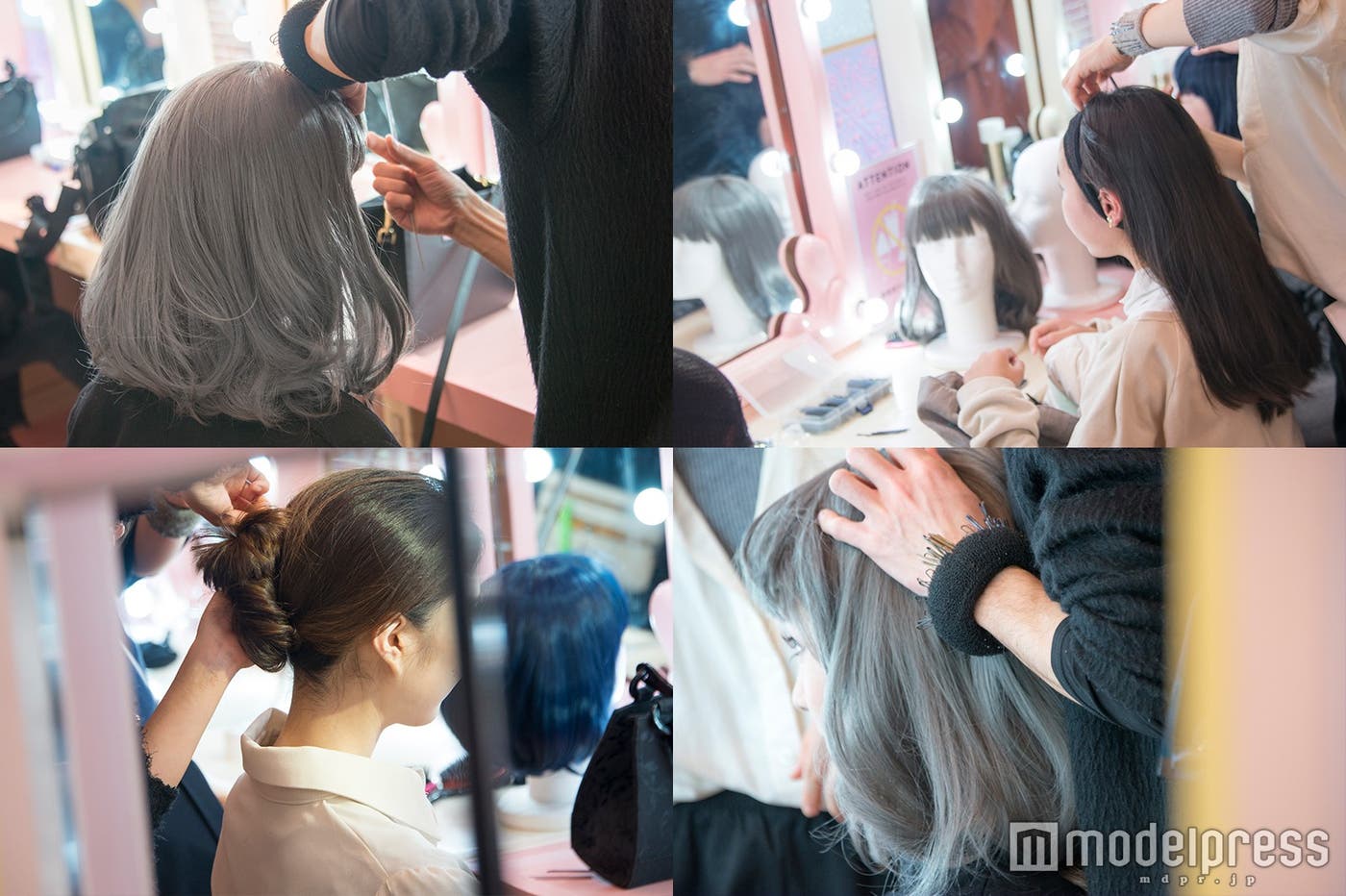 ヘアカラー体験の様子(C)モデルプレス