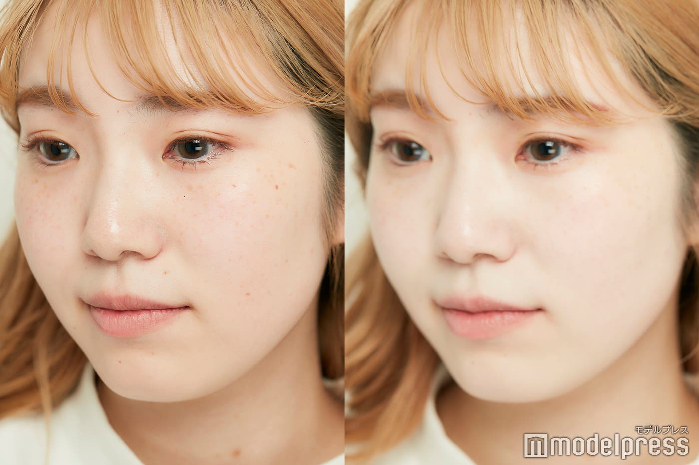 左:塗布前 右:塗布後(C)モデルプレス
