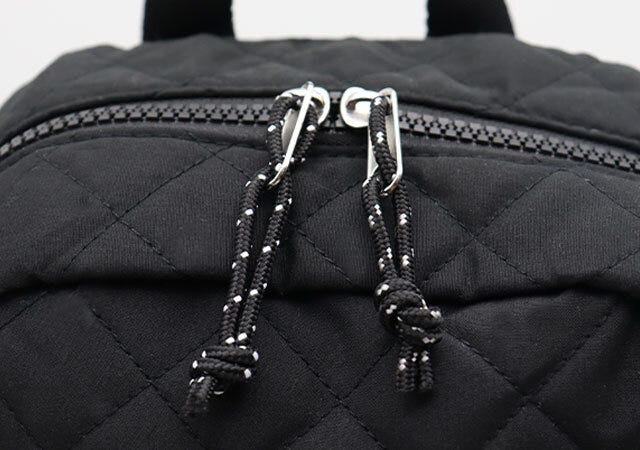 Kipling ロープハンドル付きダブルジップファスナー